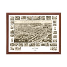Old Map of Suffolk, VA 1907 - Vintage Suffolk Virginia Art
