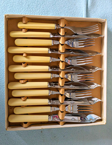 Vintage 12pc fish knife fork - vintage, &