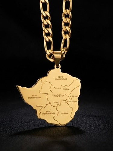 Rhodesia map pendant necklace - pendant,