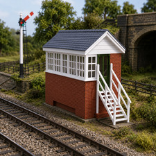 Model railway signal box - signal, 3d