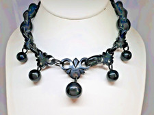 ANTIQUE  VICTORIAN  WHITBY JET