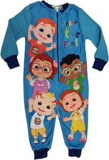 Boys Cocomelon Sleepsuit All In One Pyjama Nightwear Ages 1-4 Years Blue
