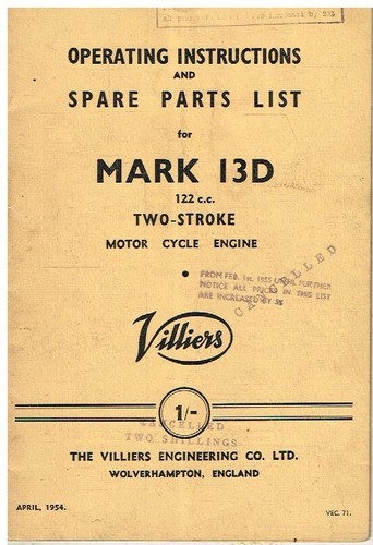 Villiers mk13d - villiers, (122cc)