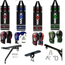 Junior kids Punch bag boxing set filled Bracket or Hook and gloves 6OZ,8OZ Maxx