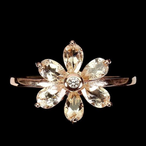 Silver ring morganite natural - silver,