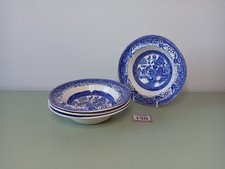 4x Vintage Washington Old Willow Bowls Blue and White #150