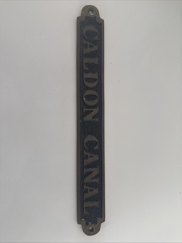 Caldon canal brass plaque - caldon,