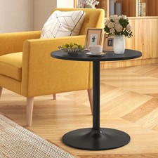 2 Pcs Black Round Bar Table