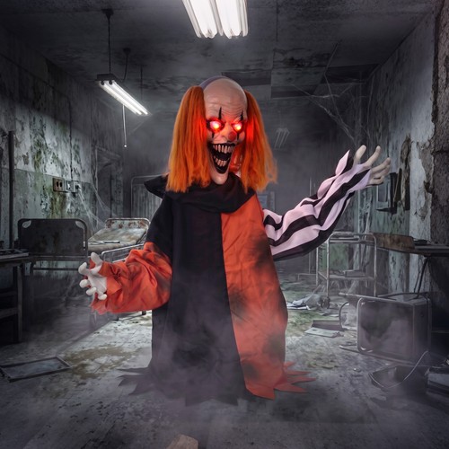 Animated halloween clown - halloween,