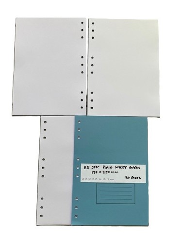 Hole plain white papers - white,
