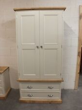 RUTLAND PAINTED 2 DOOR 2 DRAWER WARDROBE HANDMADE ROUGH SAWN BESPOKE COLOUR SIZE