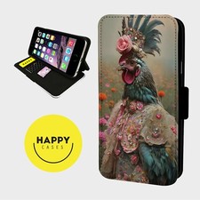 FUNNY ROYAL CHICKEN RACE DAY Faux Leather Flip Phone Case Cover - iPhone/Samsung
