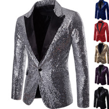 Spring Autumn Men's Sequins