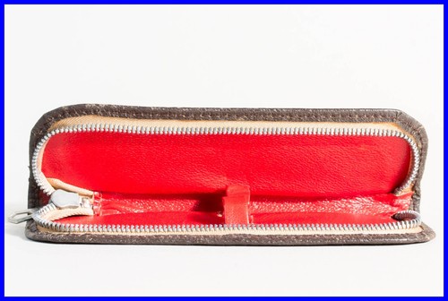 Brown red leather - leather, case
