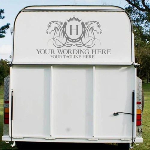 Custom horse box decal - box, show