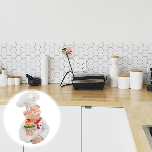 Colorful chef figurine resin - colorful,