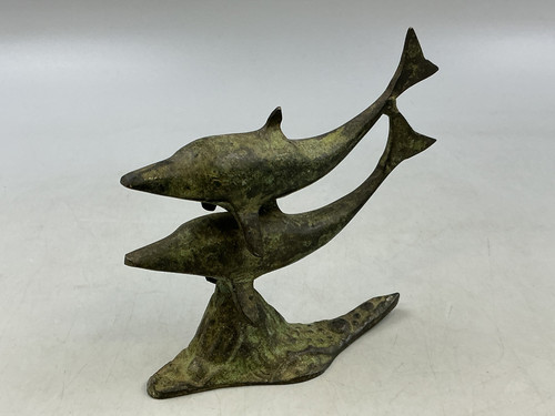 Vintage bronze dolphin - bronze,