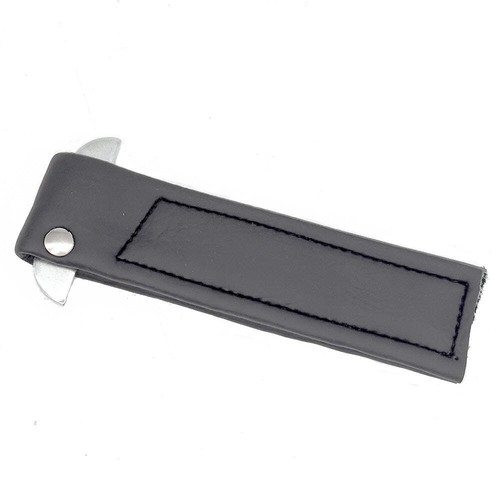 Black leather door - leather, strap