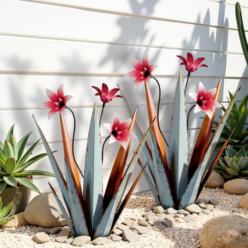Pack metal agave plant - 2,