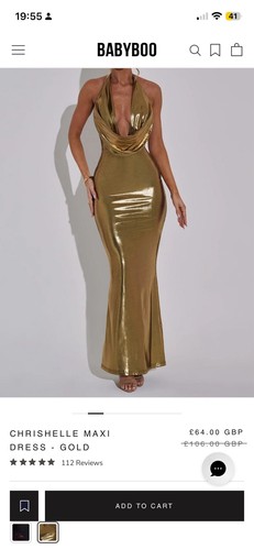 Babyboo gold satin halter - gold,