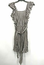 Topshop Womens Black Gingham
