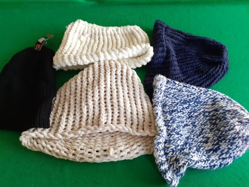 Hand knitted woolly hats - hats, job