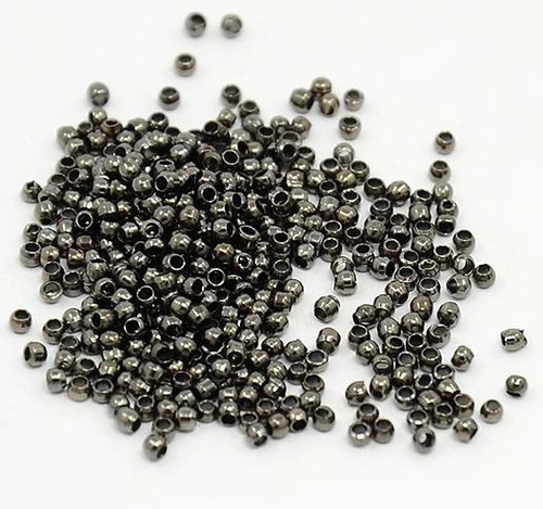 500 2mm crimp beads - x,