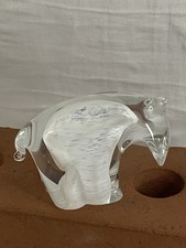 Glass Art Polar Bear Paperweight in Vgc 55mm