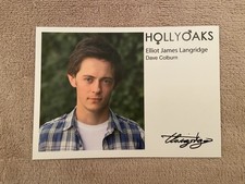 ELLIOTT JAMES LANGRIDGE     (HOLLYOAKS) PRESIGNED CAST CARD