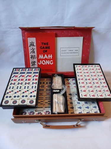 Mahjong set 144 bamboo - mahjong,