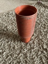 Been Used 20 3” 7.6cm Brown Plastic Flower Pots Good Condition