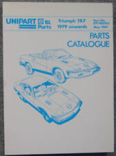 Triumph TR7 Original Illustrated Parts Catalogue RTC 9828CC 1982