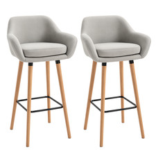 HOMCOM 2 PCs Upholstered