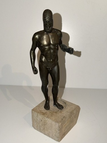 Bronze figurine naked man on - "naked,
