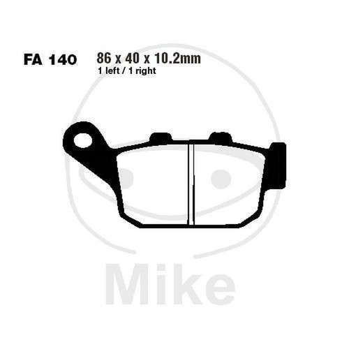 Pair brake pads ebc - pads,