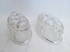Vintage jelly moulds clear - moulds,