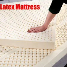 100% Memory Latex Mattress Topper Available ALL Sizes & Depths Orthopaedic White