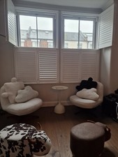 Designer White Teddy Swivel