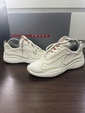 Mens Bianca prada sneakers