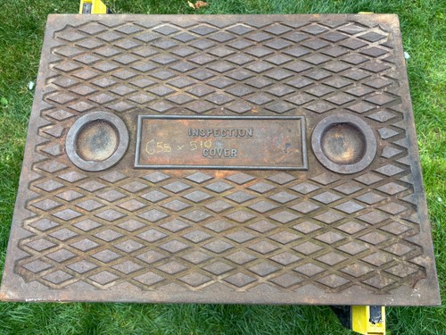 Cast iron manhole drain cover - cast,