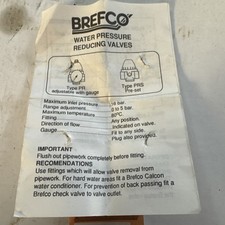 Water Pressure Reducing Valve