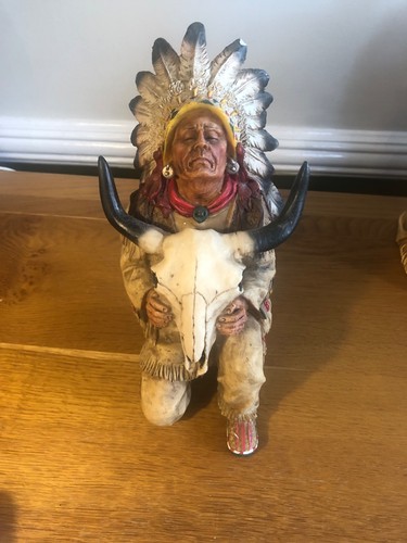 Native american statue - native,
