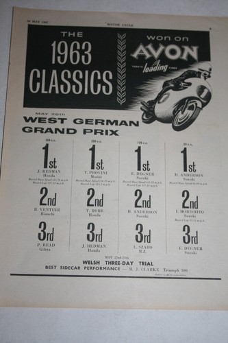 1963 advert for avon tyres - 1963,