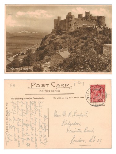 Vintage postcard harlech - vintage,