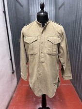 1940s 50s WW2 British army collarless shirt wool uniform Military size M