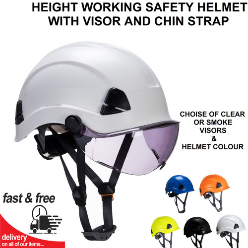 Visor safety helmet - safety, helmet,chin
