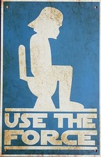 Use The Force metal sign Darth Vader Star Wars Man Cave Home Bar Club 30x20cm