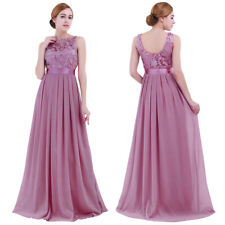 UK Women Lady Chiffon Evening Formal Party Ball Gown Prom Bridesmaid Long Dress