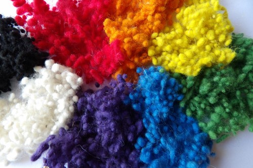 Bright dyed wool nepps 20g - bright,
