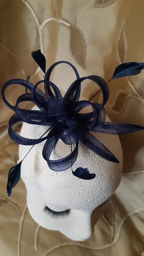 Navy ladies fascinator - ladies, fascinator-